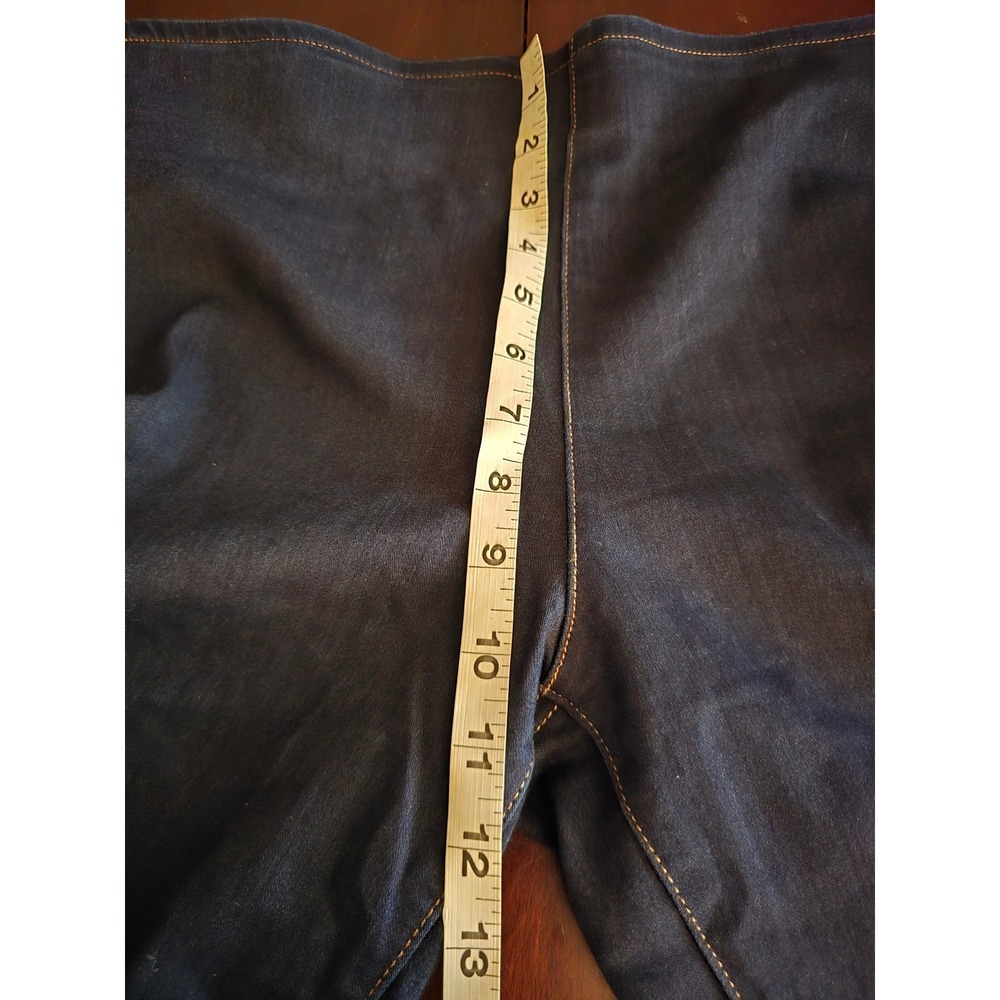 1822 Denim Womens High Rise Pull On Flare Jeans Dark Indigo Blue Size 12 Stretch - Picture 5 of 10
